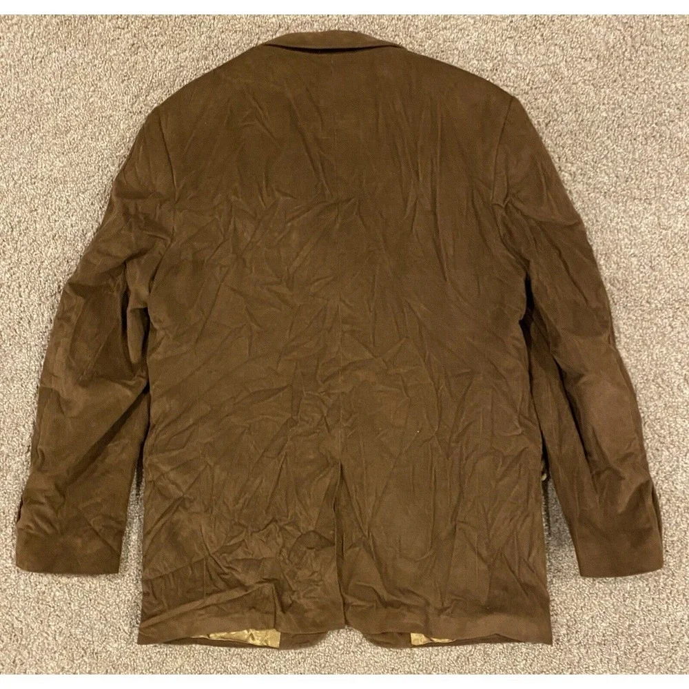 J.Crew Corduroy Blazer Jacket Men's 44R Brown Made In Poland W/ Italian Cashmere